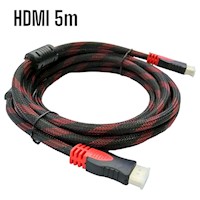 Cable HDMI-HDMI con Filtro 5m 5metros Full HD 3D V1.4 Enmallado